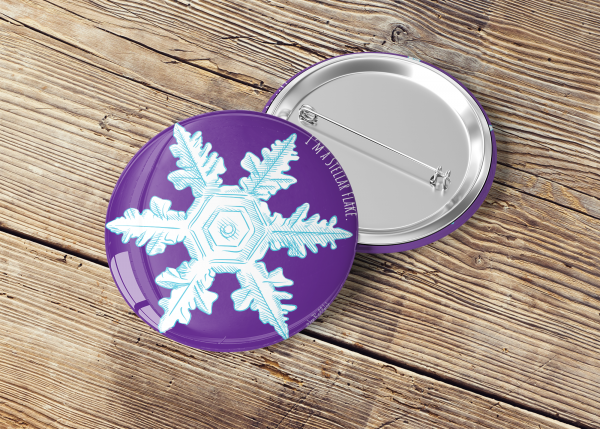 Stellar flake pin